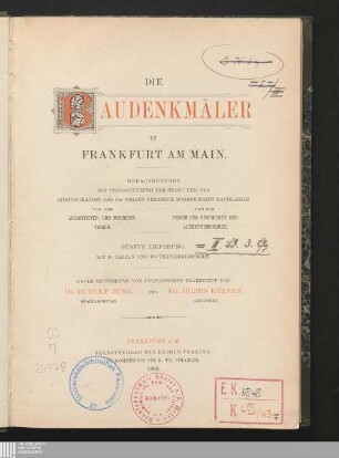 2,3: Die Baudenkmäler in Frankfurt am Main