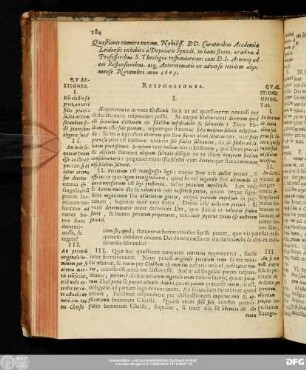 [Quaestiones novem cum responsionibus & anterotematis Auctoris aliis.]