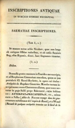 Inscriptiones antiquae a comite Carolo Vidua, in turcico itinere collectae