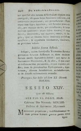 Doctrina de Sacramento Matrimonii.