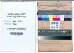 Entnazifizierung Charlotte Lohmann , geb. 17.04.1921 (Kaufmaennische Angestellte)