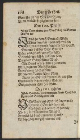 Der 101. Psalm - Der 110. Psalm
