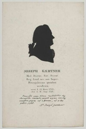 Bildnis des Joseph Gaertner