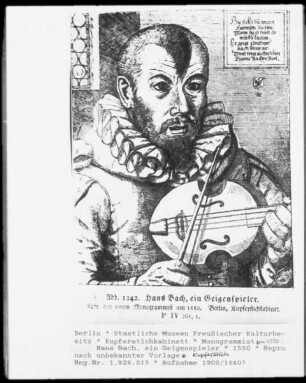 Hans Bach, ein Geigenspieler