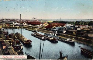 Postkartenalbum. "Karlsruhe Rheinhafen". Rheinhafen
