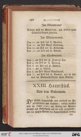 XXIII. Hauptstück