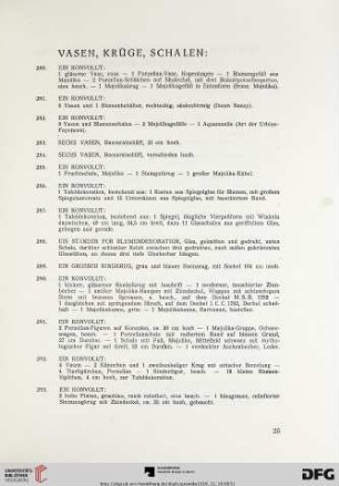 Vasen, Krüge, Schalen (Nr. 280-293)