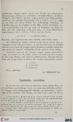 16: Lustratio exercitus