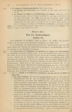 Vierter Titel. Von den Handelsbüchern