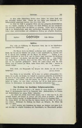 ¬Das¬ Problem des staatlichen Religionsunterrichts
