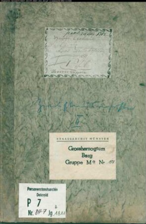 Zivilstandsregister der Munizipalität Cappeln (H Februar-Oktober 1811). (Gemeinde: Westerkappeln, Kreis Tecklenburg)