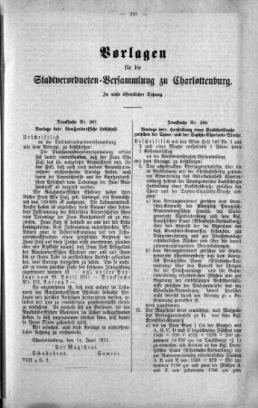 In nicht öffentlicher Sitzung (207,208), 21. Juni 1911