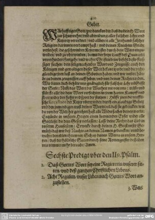 Sechste Predigt uber den 119. Psalm