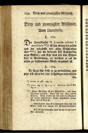 Drey und zwanzigster Abschnitt. Vom Unterkiefer.