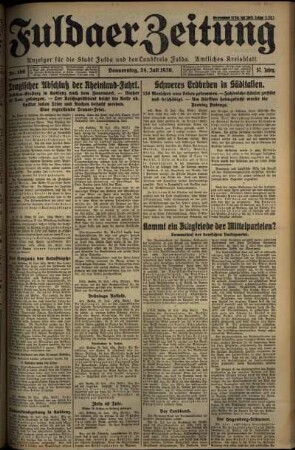 Ausgabe vom Donnerstag, den 24. Juli 1930.
