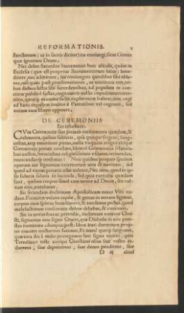 De Ceremoniis Ecclesiasticis.