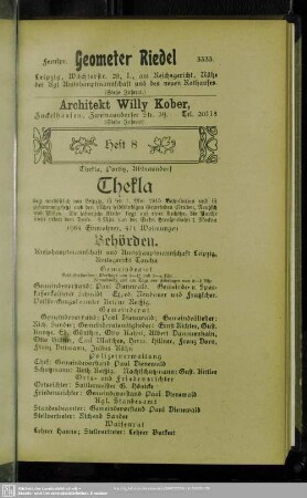 Heft 8. Thekla. Portitz. Abtnaundorf