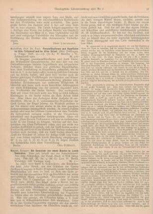 31 [Rezension] Heinisch, Paul, Personifikation und Hypostasen im Alten Testament und im Alten Orient
