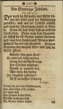 Am Sonntage Jubilate.