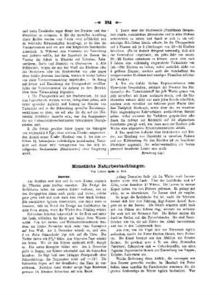 Monatliche Naturbeobachtungen