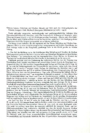 367-368 [Rezension] Loretz, Oswald, Schöpfung und Mythos