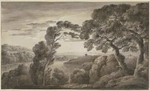 Südliche Landschaft mit hohen Bäumen