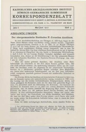 Heft 3 (Mai/Juni 1917)
