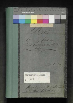 Kämmerei-Etat 1833