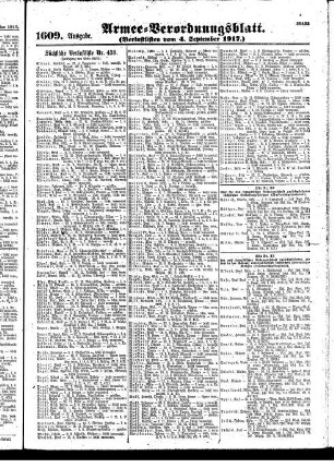 1609. Ausgabe. Dienstag, 4. September 1917