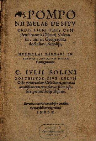 De orbis situ libri tres