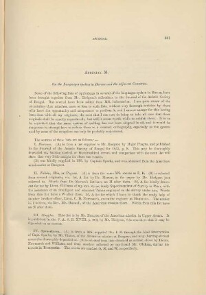 Appendix M. On the Languages spoken in Burma and the adjacent Countries