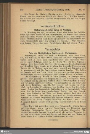 Vermischtes