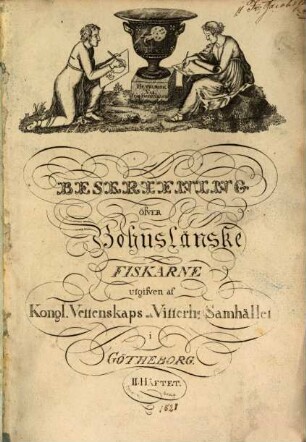 Beskrifning öfver Bohuslänske fiskarne, 2