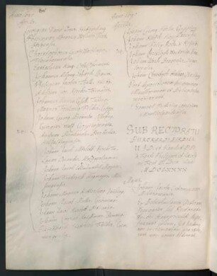 Sommerhalbjahr 1690. Rektorat Burkhard Bardili