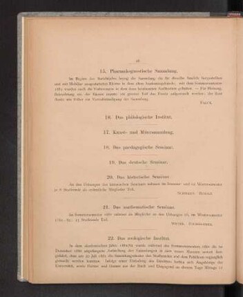 16. Das philologische Institut.