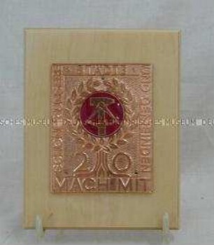 Plakette der Mach-mit-Bewegung