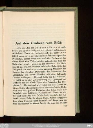Auf den Gräbern von Ejûb