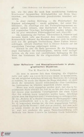 18: Ueber Reflexions- und Absorptionsverluste in photographischen Objektiven