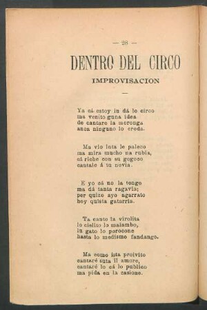 Dentro del circo improvisación