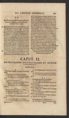 Caput II. De Privilegiis Universalibus Et Eorum Concessione.