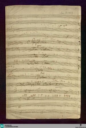 Symphonies - Don Mus.Ms. 1430 : c; SjoN deest