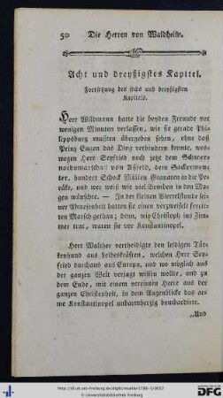 Acht und dreyßigstes Kapitel.
