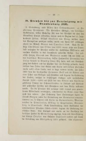 10. Preußen bis zur Vereinigung mit Brandenburg (1618)