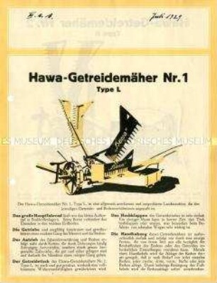 Getreidemäher Nr. 1 und Nr. 2