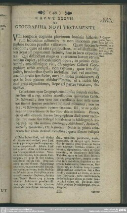 Caput XXXVII. De geographia Novi Testamenti