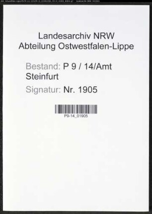 Heiratsregister Standesamt Amt Steinfurt