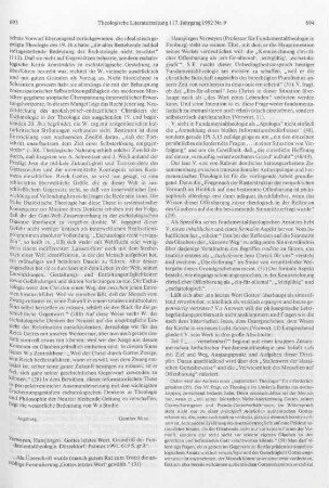 693-697 [Rezension] Verweyen, Hansjürgen, Gottes letztes Wort