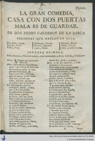 La Gran Comedia. Casa Con Dos Puertas Mala Es De Guardar.