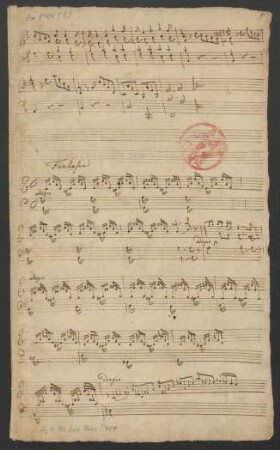 Stücke für Tasteninstrument. Fragmente; clavier; F-Dur; BR-JEB A 10; KastB 2003 Bach-Inc 16