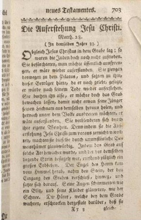 Die Auferstehung Jesu Christi. Matth. 28.